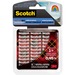 Scotch Restickables, Clear - 1" (25.4 mm) Length x 1" (25.4 mm) Width - Clear - For Artwork, Photo, Card, Wall, Stainless Steel, Glass, Wood - 18 / Pack