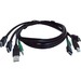 Black Box Secure KVM Cable - Each end (1) USB, (1) or (2) HDMI, (1) 3.5mm Audio - 6 ft KVM Cable for KVM Switch, PC - First End: 1 x USB - Male, 2 x HDMI Digital Audio/Video - Male, 1 x 3.5mm Stereo Audio - Male - Second End: 1 x USB - Male, 2 x HDMI Digi