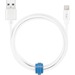 Blu Element Braided Charge/Sync Lightning to USB Cable 6ft White - 6 ft Lightning/USB Data Transfer Cable for Car Charger, Wall Charger, USB Device, iPhone, iPad, iPod - First End: 1 x Lightning - Male - Second End: 1 x USB 2.0 Type A - Male - White