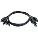 Black Box Secure KVM Cable - Each end (1) USB, (1) or (2) DisplayPort, (1) 3.5mm Audio - 10 ft KVM Cable for KVM Switch, PC - First End: 1 x USB - Male, 2 x DisplayPort 1.2 Digital Audio/Video - Male, 1 x 3.5mm Stereo Audio - Male - Second End: 1 x USB - 