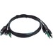 Black Box Secure KVM Cable - Each end (1) USB, (1) or (2) DisplayPort, (1) 3.5mm Audio - 6 ft KVM Cable for KVM Switch, PC, Computer - First End: 1 x USB - Male, 1 x DisplayPort 1.2 Digital Audio/Video - Male, 1 x 3.5mm Stereo Audio - Male - Second End: 1