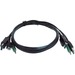 Black Box Secure KVM Cable - Each end (1) USB, (1) or (2) DisplayPort, (1) 3.5mm Audio - 10 ft KVM Cable for KVM Switch, PC - First End: 1 x USB - Male, 1 x DisplayPort 1.2 Digital Audio/Video - Male, 1 x 3.5mm Stereo Audio - Male - Second End: 1 x USB - 