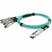 AddOn Fiber Optic Network Cable - 3.28 ft Fiber Optic Network Cable for Network Device - First End: 1 x QSFP+ Network - Second End: 4 x SFP+ Network - 40 Gbit/s - 30 AWG - 1 - TAA Compliant