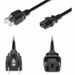 AddOn Power Extension Cord - 120 V AC / 10 A, 230 V AC - Black - 10 ft Cord Length - IEC 60320 C13 / NEMA 5-15P - 1