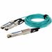 AddOn Fiber Optic Duplex Network Cable - 3.28 ft Fiber Optic Network Cable for Network Device, Transceiver - First End: 1 x QSFP28-DD Network - Second End: 2 x QSFP28 Network - 200 Gbit/s - OFNP - 1 - TAA Compliant