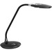 Dainolite 5W Table Lamp w/ Magnifier, Black - 20" (508 mm) Height - 6" (152.40 mm) Width - 5 W LED Bulb - Silver - Adjustable, Dimmable, Touch-activated, Gooseneck - 300 lm Lumens - Plastic - Table Top, Desk Mountable - Black - for Table, Office, Workstation, Commercial, Bedroom, Living Room