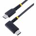 StarTech.com 6in (15cm) USB C Charging Cable Right Angle, 60W PD 3A, Heavy Duty Fast Charge USB-C Cable, Durable Rugged Aramid Fiber - 6in (15cm) USB C to right-angled USB type-C charging cable for convenient peripheral connection - Up to 60W Power Delive