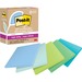 Post-it Super Sticky Adhesive Note - 350 - 3" x 3" - Square - 70 Sheets per Pad - Assorted Oasis - Removable, Repositionable, Recyclable - 5 Pad - Recycled