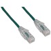 ENET Category 6 Network Cable - 8 ft Category 6 Network Cable for Network Device - Patch Cable - 28 AWG - Green