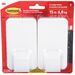 Command Hook - 2 Hooks - 2 Large Hook - 6.80 kg Capacity - for Wall, Door, Cabinet, Closet, Backpack, Board, Clipboard, Brush, Pet Leash, Kitchen, Dorm, ... - Plastic - White - 2 Pack