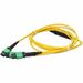AddOn Fiber Optic Fanout Network Cable - 6.56 ft Fiber Optic Network Cable for Network Device - First End: 1 x MPO-16 Network - Female - Second End: 2 x MPO Network - Female - Fan-out Cable - Riser, OFNR - Yellow - 1.0