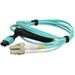 AddOn Fiber Optic Fanout Network Cable - 3.28 ft Fiber Optic Network Cable for Network Device - First End: 1 x MPO Network - Female - Second End: 4 x LC Network - Male - Fan-out Cable - Riser, OFNR - 50/125 µm - Aqua - 1.0