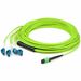 AddOn 15m MPO (Female) to 8xLC (Male) 8-Strand Lime Green OM5 Fiber Fanout Cable - 49.21 ft Fiber Optic Network Cable for Network Device - First End: 1 x MPO Network - Female - Second End: 8 x LC Network - Male - Fan-out Cable - OFNR, Riser - Lime Green -