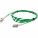 AddOn Fiber Optic Duplex Patch Network Cable - 6.56 ft Fiber Optic Network Cable for Network Device - First End: 2 x LC Network - Male - Second End: 2 x LC Network - Male - 10 Gbit/s - Patch Cable - OFNR, Riser - Green - 1 - TAA Compliant