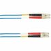 Black Box Fiber Optic Patch Duplex Network Cable - 1 ft Fiber Optic Network Cable for Network Device - First End: 2 x ST Network - Second End: 2 x SC Network - Patch Cable - Blue