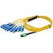 AddOn Fiber Optic Fan-out Network Cable - 6.56 ft Fiber Optic Network Cable for Network Device - First End: 1 x MPO Network - Female - Second End: 8 x SC Network - Male - Fan-out Cable - OFNR, Riser - Yellow - 1