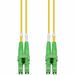AddOn Fiber Optic Duplex Patch Network Cable - 11.81" Fiber Optic Network Cable for Transceiver - First End: 2 x ALC Network - Male - Second End: 2 x ALC Network - Male - Patch Cable - OFNR, Riser - Yellow - 1