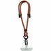Urban Armor Gear Civilian Wrist Tether Lanyard - Adjustable - Carabiner Attachment - Rust/Black - Woven, Polyester