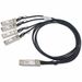 Ortronics DAC Network Cable - 1.64 ft DAC Network Cable for Network Device - First End: 1 x QSFP+ Network - Second End: 4 x SFP+ Network - 40 Gbit/s
