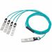 Ortronics Fiber Optic Network Cable - 49.21 ft Fiber Optic Network Cable for Network Device - First End: 1 x QSFP+ Network - Second End: 4 x SFP+ Network - 40 Gbit/s - LSZH
