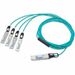 Approved Networks 100G QSFP28 AOC Cable (QSFP28 to 4 x SFP28) Breakout - 22.97 ft Fiber Optic Network Cable for Network Device - First End: 1 x QSFP28 Network - Second End: 4 x SFP28 Network - 103.1 Gbit/s - LSZH - Aqua