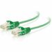 Ortronics Q-Series 28 AWG CAT6 Patch Cable, Green, 4 FT - 4 ft Category 6 Network Cable for Network Device - First End: 1 x RJ-45 Network - Male - Second End: 1 x RJ-45 Network - Male - Patch Cable - Gold Plated Contact - 28 AWG - Green, Orange, White/Ora