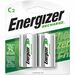 Energizer Recharge Universal Rechargeable C Batteries - For General Purpose - Battery Rechargeable - C - 2500 mAh - 1.2 V DC - 2 / Pack