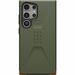 Urban Armor Gear Civilian Series Galaxy S24 Ultra Case - For Samsung Galaxy S24 Ultra Smartphone, Stylus - Dynamic Hexagon - Olive Drab - Shock Absorbing, Drop Resistant, Impact Resistant - Thermoplastic Polyurethane (TPU), Polycarbonate (PC) - Rugged