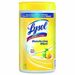 Lysol Disinfectant Wipe - For Multipurpose - Wipe - Citrus Scent - 8.50" (215.90 mm) Length x 4.25" (107.95 mm) Width - Pre-moistened, Disposable, Deodorize, Strong, Disinfectant, Bleach-free, Antibacterial, Anti-static - White - 75 - 75 / Pack