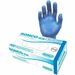 RONCO Vinyl Medical Examination Gloves - 4 mil (0.10 mm) Thickness x 9.25" (235 mm) Glove Length - Allergy Protection - Large Size - For Right/Left Hand - Vinyl - Blue - Non-sterile, Textured, Latex-free, Water Resistant, Flexible, Lightweight, Durable, C