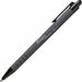 Integra Rubber Barrel Retractable Ballpoint Pens - Medium Pen Point - 1 mm Pen Point Size - Retractable - Black - Rubber Barrel - 12 / Box