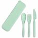 EXECO Bio-d�gradable Utensils Set - 3 Piece(s) - Cutlery Set - Wheat Straw Plastic - Green