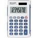 Sharp Elsi Mate EL243S Simple Calculator - Auto Power Off, Protective Hard Shell Cover, 3-Key Memory, Large Display - 8 Digits - LCD - Battery/Solar Powered - 1 x LR54 - 4.1" (105 mm) Height x 2.5" (64 mm) Width x 0.4" (11 mm) Depth - Gray - Rubber - Hand
