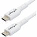 StarTech.com 10ft (3m) White USB-C Charging Cable, USB 2.0 Type-C Laptop Charger Cord, 60W Power Delivery, TPE Jacket, Data Transfer Cable - USB-C Charging Cable supports 60W/3A Power Delivery and 480Mbps; Fast Charge from a USB-C wall charger/power bank;