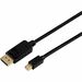 Axiom Mini DisplayPort Male to DisplayPort Male Adapter Cable 15ft (Black) - 15 ft DisplayPort/Mini DisplayPort A/V Cable for Computer, Notebook, Monitor, Display, Audio/Video Device - First End: 1 x DisplayPort 1.2 Digital Audio/Video - Male - Second End