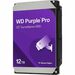 WD Purple Pro WD122PURP 12 TB Hard Drive - 3.5" Internal - SATA (SATA/600) - Conventional Magnetic Recording (CMR) Method - Server, Camera, NAS, Cloud Storage, Video Recorder Device Supported - 7200rpm - 550 TB TBW