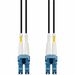 AddOn Fiber Optic Duplex Patch Network Cable - 3.30 ft Fiber Optic Network Cable for Transceiver, Network Device - First End: 2 x LC Network - Male - Second End: 2 x LC Network - Male - Patch Cable - OFNR, Riser - 9/125 µm - Black - 1