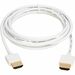 Eaton Tripp Lite Series Slim High-Speed HDMI Cable with Ethernet and Digital Video with Audio, UHD 4K 60 Hz (M/M), White, 10 ft. (3.1 m) - 10 ft HDMI A/V Cable for Audio/Video Device, Digital Signage Display, Home Theater System, PC, Notebook, Tablet, Gam