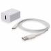 AddOn Wall Charger 1X USB-A 5V 1.8A with 1X 3FT USB-A Male to USB-C 2.0 Cable White - USB Data Transfer Cable - First End: 1 x USB Type C - Male - Second End: 1 x USB 2.0 Type A - Male - White - 1