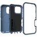 OtterBox Defender Carrying Case (Holster) Apple iPhone 16 Pro Smartphone - Blue - Drop Resistant, Dirt Resistant, Scrape Resistant, Bump Resistant - Holster, Belt Clip - 3.9" Height x 3.9" Width x 8.5" Depth