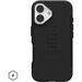 Urban Armor Gear Civilian iPhone 16 Case - For Apple iPhone 16 Smartphone - Black - Drop Resistant, Wear Resistant, Scratch Resistant, Impact Resistant, Anti-slip, Shock Resistant - Polycarbonate (PC) - 6.1" Maximum Screen Size Supported - Wireless Chargi