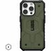 Urban Armor Gear Pathfinder iPhone 16 Pro Case - For Apple iPhone 16 Pro Smartphone - Hex Pattern - Olive Drab - Impact Resistant, Drop Resistant, Shock Resistant, Impact Absorbing - Thermoplastic Polyurethane (TPU) - Wireless Charging Compatible - Rugged
