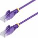 StarTech.com 5ft Purple Slim CAT6 Ethernet Cable, Slim Snagless RJ45, UTP, LSZH, 28AWG Bare Copper, Slim Network Patch Cord, Fluke Tested - Slim UTP Cat6 Cable supports 1Gbps and 90W PoE; Ideal for crowded installations; 36% slimmer for improved airflow; 