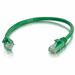 Quiktron 8ft Q-Series Cat6a Snagless (UTP) Ethernet Network Patch Cable, CM Rated - Green - 8 ft Category 6a Network Cable for Network Device - First End: 1 x RJ-45 Network - Male - Second End: 1 x RJ-45 Network - Male - Patch Cable - Gold Plated Connecto
