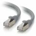 Quiktron Q-Series Patch Cords, CAT6A Shielded, Booted, Gray, 2 FT - 2 ft Category 6a Network Cable for Network Device - First End: 1 x RJ-45 Network - Male - Second End: 1 x RJ-45 Network - Male - Patch Cable - Shielding - Gold Plated Connector - 24 AWG -