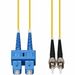 AddOn 0.5m SC to ST Yellow OS2 Duplex OFNR (Riser-Rated) SMF Fiber Patch Cable - 1.64 ft Fiber Optic Network Cable for Network Device - First End: 2 x SC Network - Male - Second End: 2 x ST Network - Male - Patch Cable - Riser, OFNR - Yellow - 1 Piece