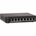 Cisco SG250-08 8-Port Gigabit Smart Switch - 8 Ports - Manageable - Gigabit Ethernet - 10/100/1000Base-T - Refurbished - 2 Layer Supported - 45 W PoE Budget - Twisted Pair - PoE Ports