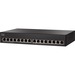 Cisco SG110-16 16-Port Gigabit Switch - 16 Ports - Gigabit Ethernet - 1000Base-X - Refurbished - 2 Layer Supported - Twisted Pair - Rack-mountable, Wall Mountable