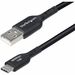 StarTech.com 15ft (4.5m) USB-A to USB-C Charging Cable, Charge & Sync, 3A, USB 2.0, TPE Jacket - Black USB Charging Cord - USB-A to USB-C Charging Cable supports 15W/3A Fast Charge and 480Mbps; Connect to a USB-A charger/power bank/hub; Works w/portable U