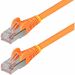 StarTech.com 6in Orange CAT6a Ethernet Cable, Snagless RJ45, 10G, 100W PoE, S/FTP, LSZH, 27AWG Pure Copper, 500MHz, Shielded Network Cord - Snagless S/FTP Cat6a cable supports 10Gbps and 500MHz; Ideal for 10GBASE-T networks/switches; Low Near-End Crosstal